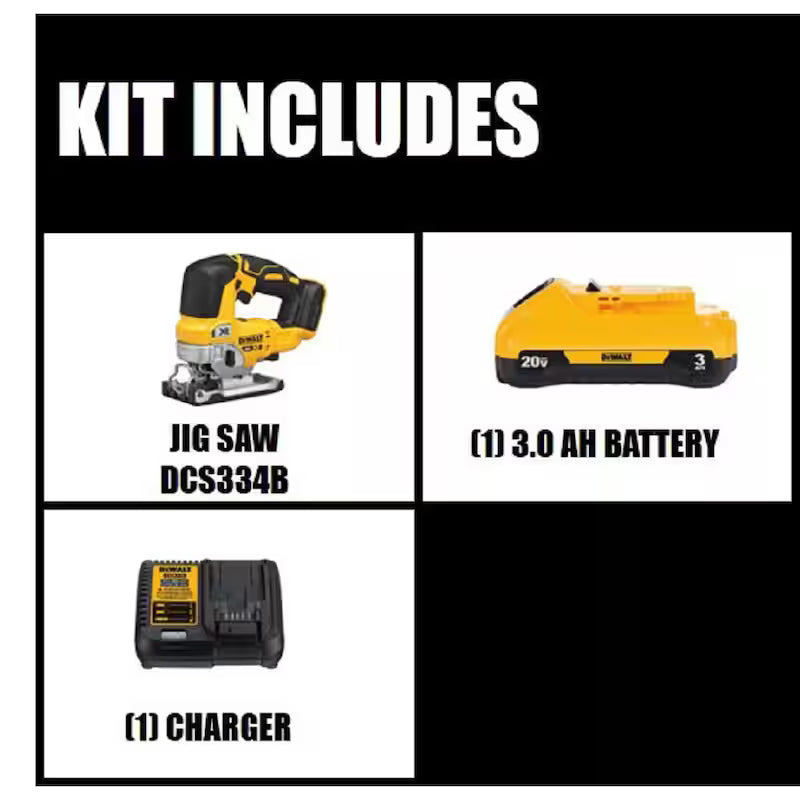 20V MAX Cordless Brushless Jigsaw with 3.0Ah Battery and Charger G659