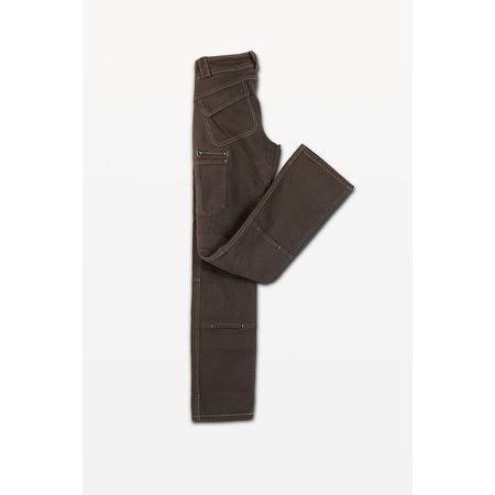 Dark Brown Canvas Work Pants O3443