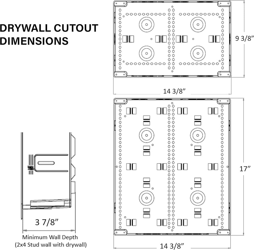 Structured Media Enclosure, 17 Inches, White A690141