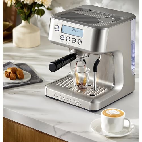 Espresso Machine with LCD Display and Milk Frother V429