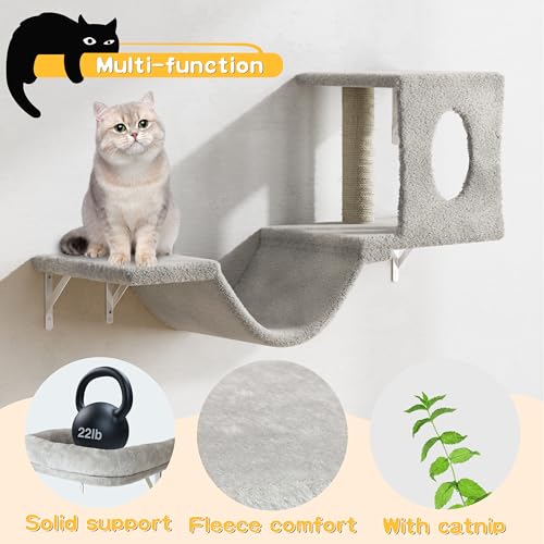 Grey 6pc Cat Wall Furniture Set T494