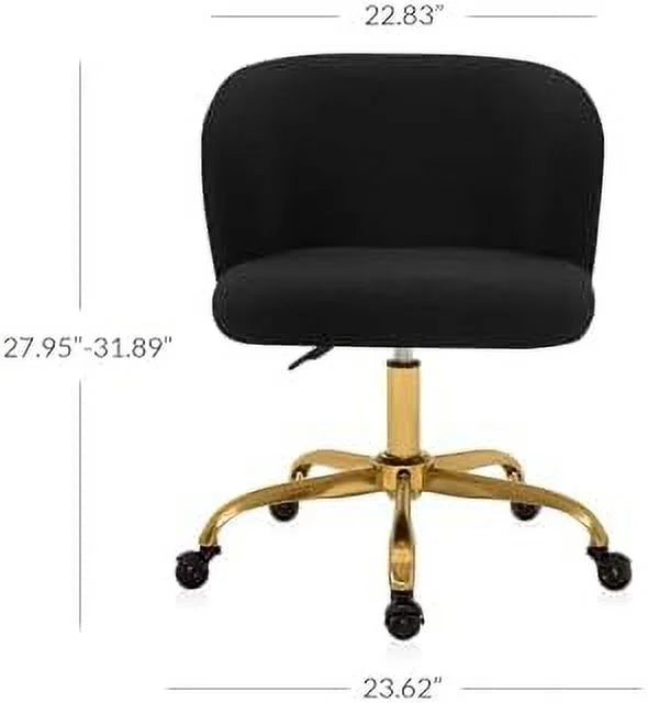 White Upholstered Boucle Office Chair with Arms P8831