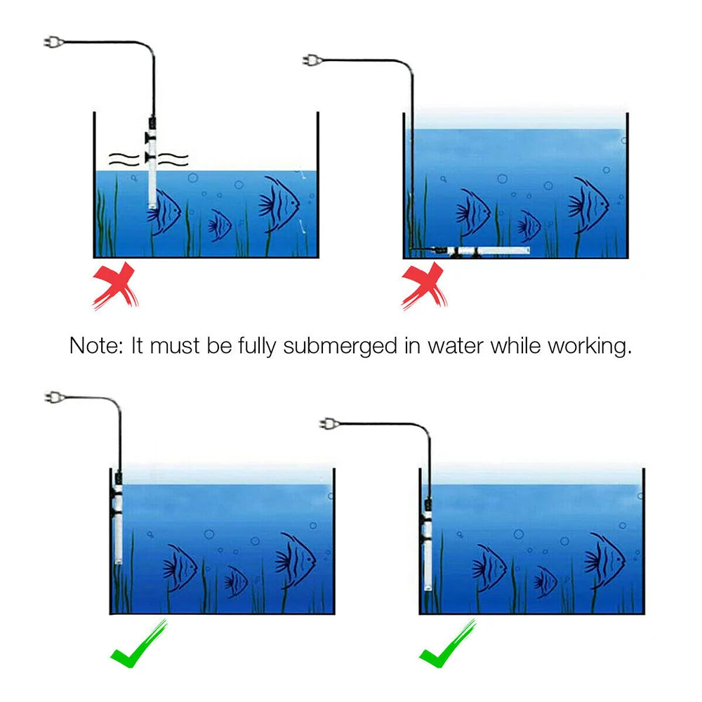 200W Submersible Aquarium Heater with Adjustable Temperature B967