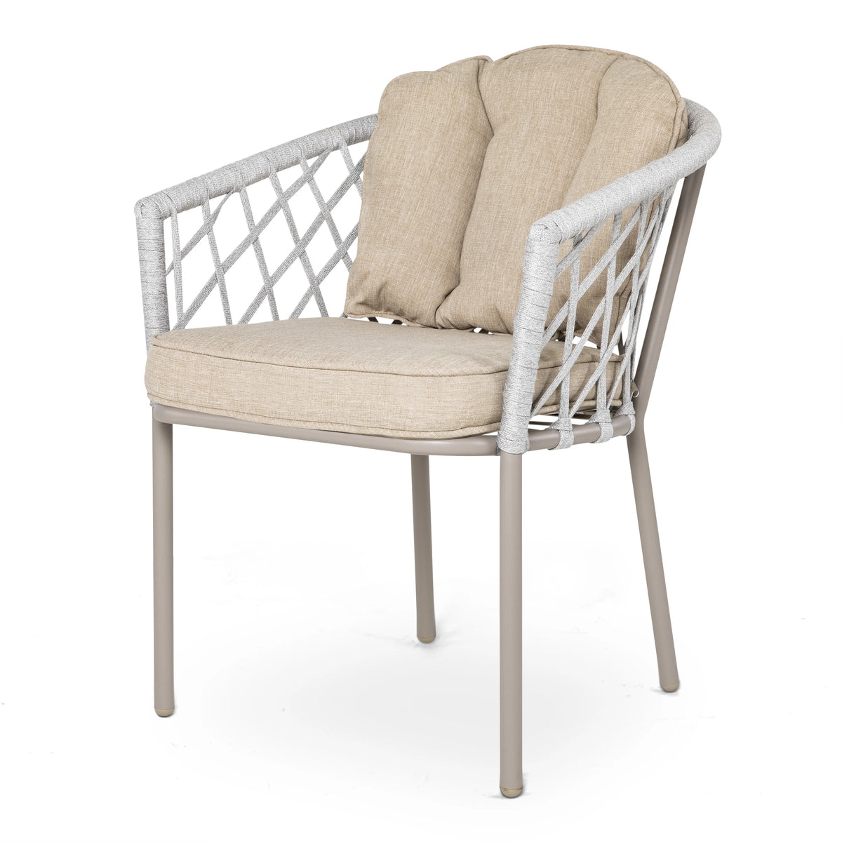 3pcs Steel Rope Bistro Set with Cushions I60898