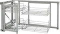 Chrome Sliding 4-Shelf Blind Corner Cabinet Organizer D15120