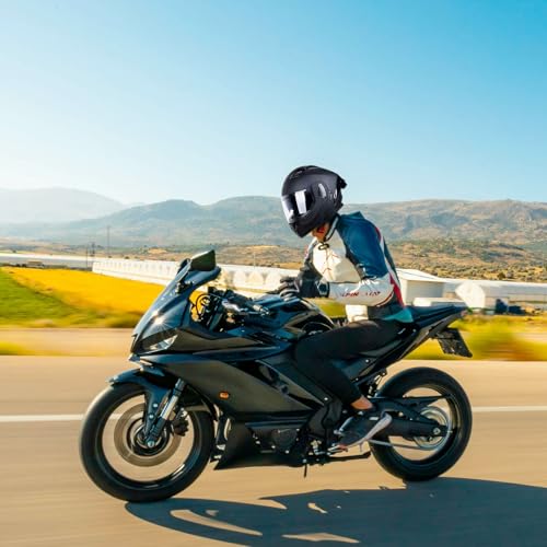 Matt Black Medium Full Face Modular Motorcycle Helmet E2019