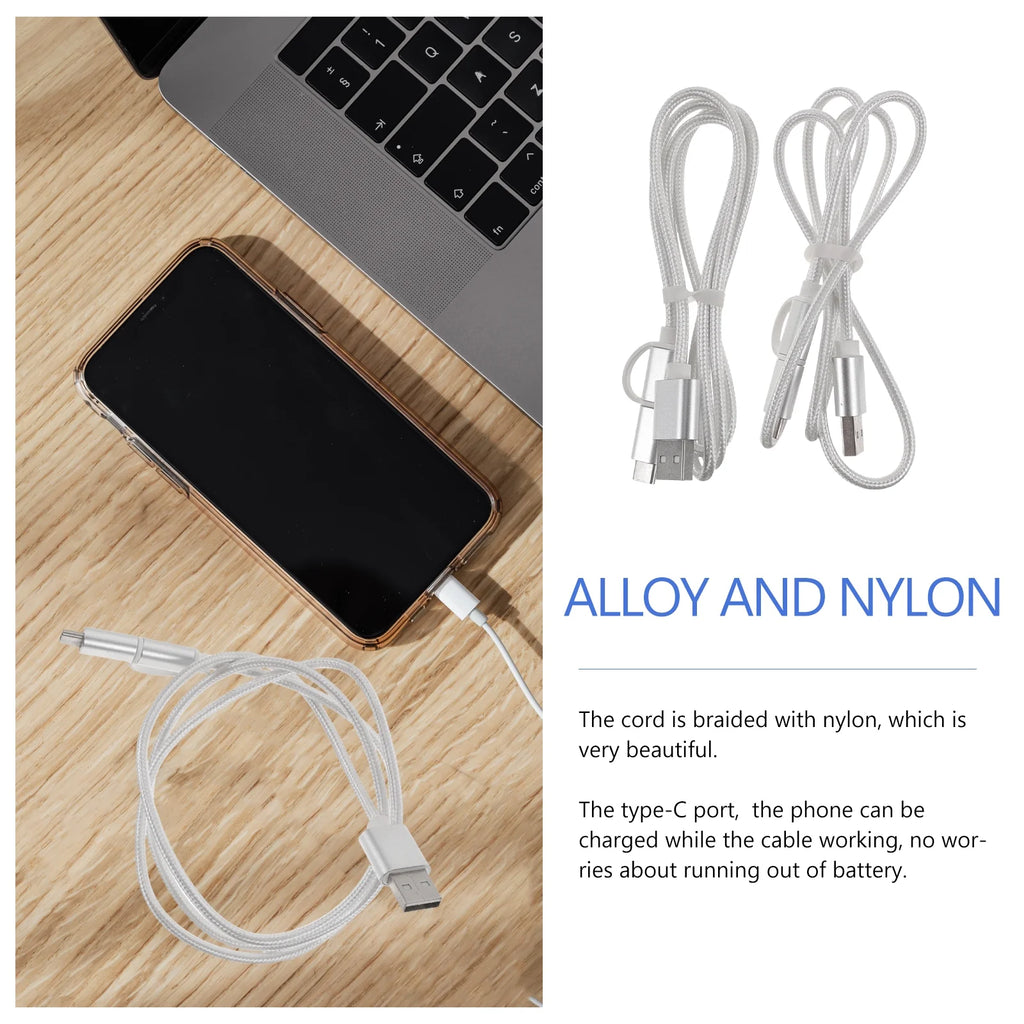 2 Pcs Phone Car Charger Cord Cables Data Line T535508