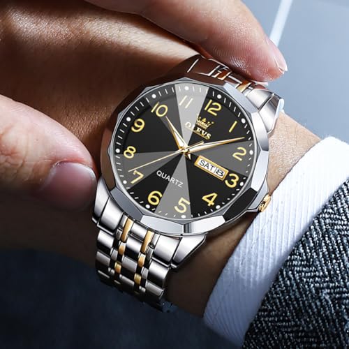 Minimalism Business Dress Analog Quartz Stainless Steel Waterproof Luminous Classic Date Men Wrist Watch V480