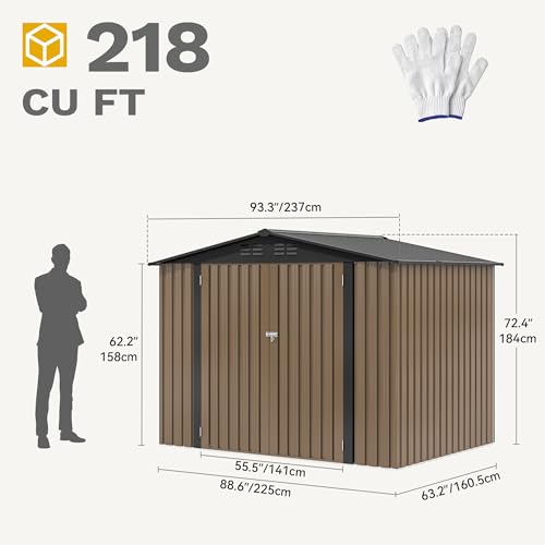 8'x6' Metal Outdoor Storage Shed I50570