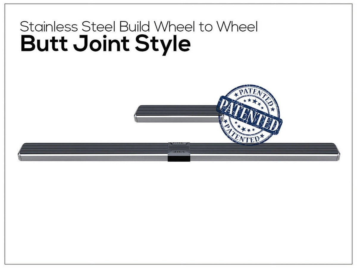 Running Boards 6 inches Silver Stainless Steel R5969