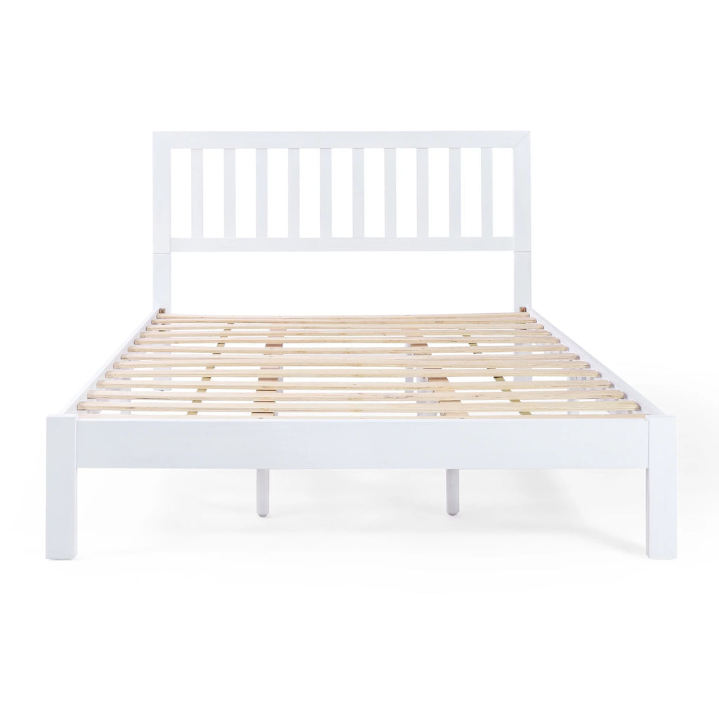 White Acacia Wood Queen Bed J571739