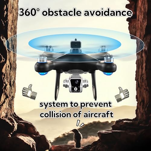 Drone with Screen Controller, Brushless Motor, Optical Flow Localization, Obstacle Avoidance, Black E594