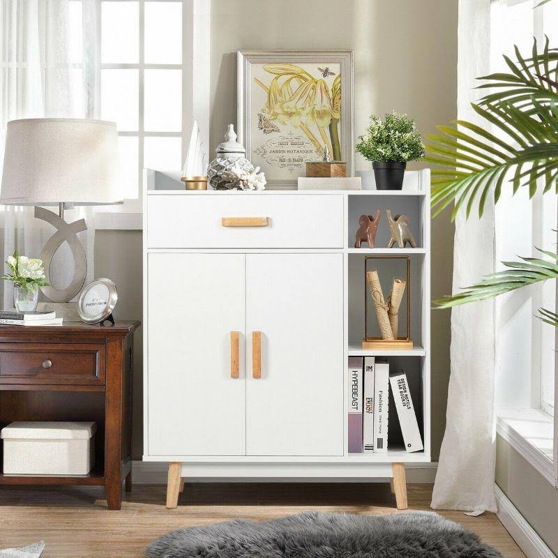 Floor Storage Cabinet Free Standing Cupboard Chest H60412