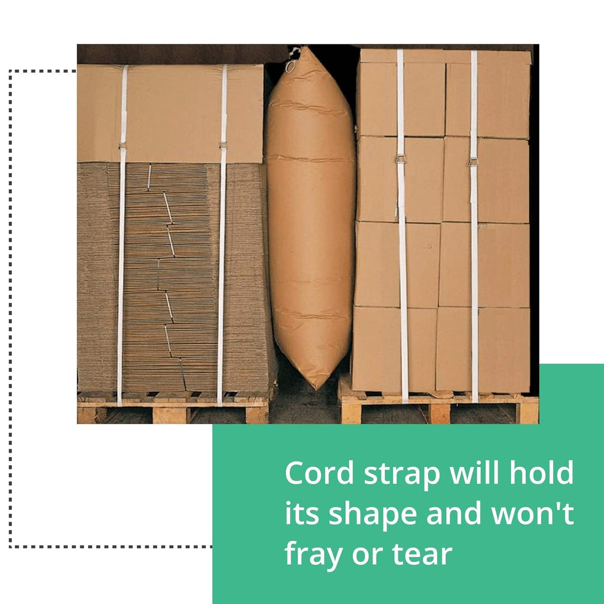 1/2" Heavy Duty Woven Cord Strapping, 1500' Length, 650 lb. Break Strength, Pack of 2 O18845