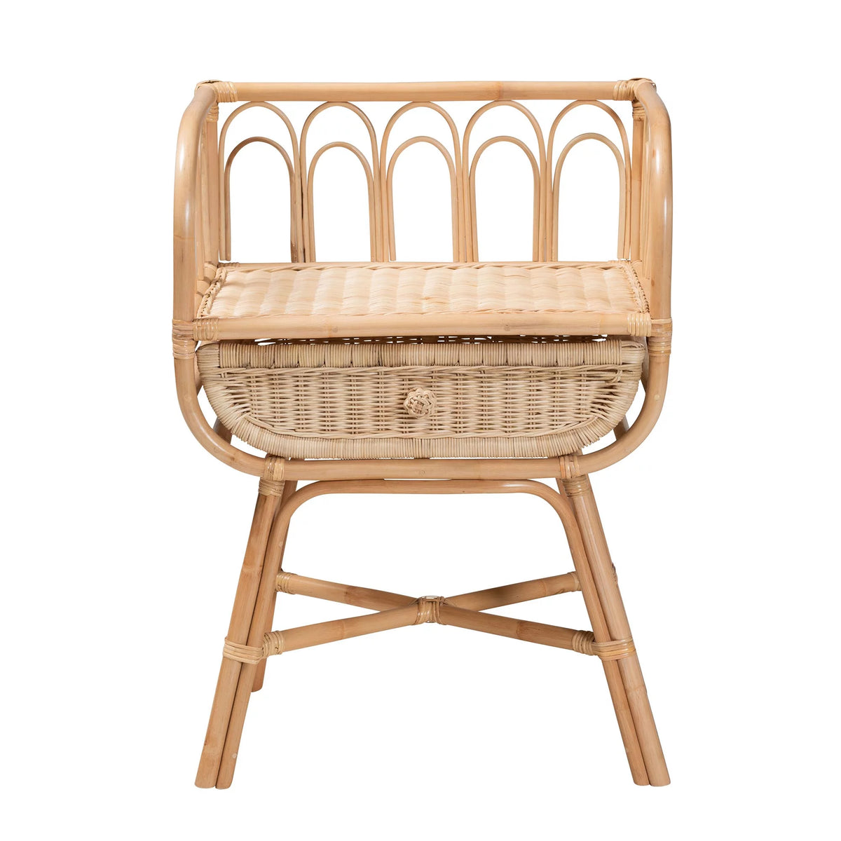 Natural Brown Rattan Nightstand N890347