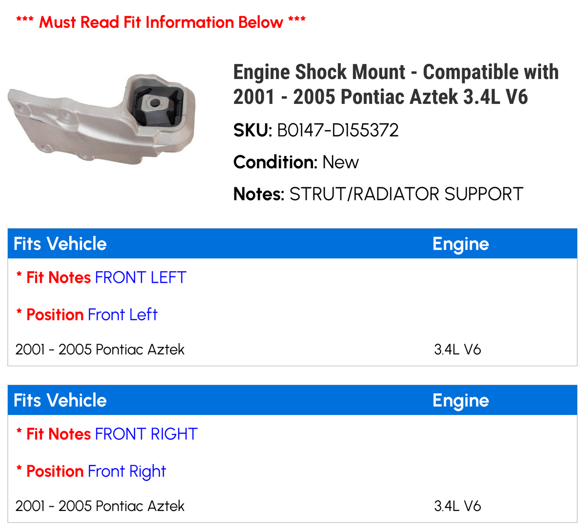 Engine Shock Mount H5576