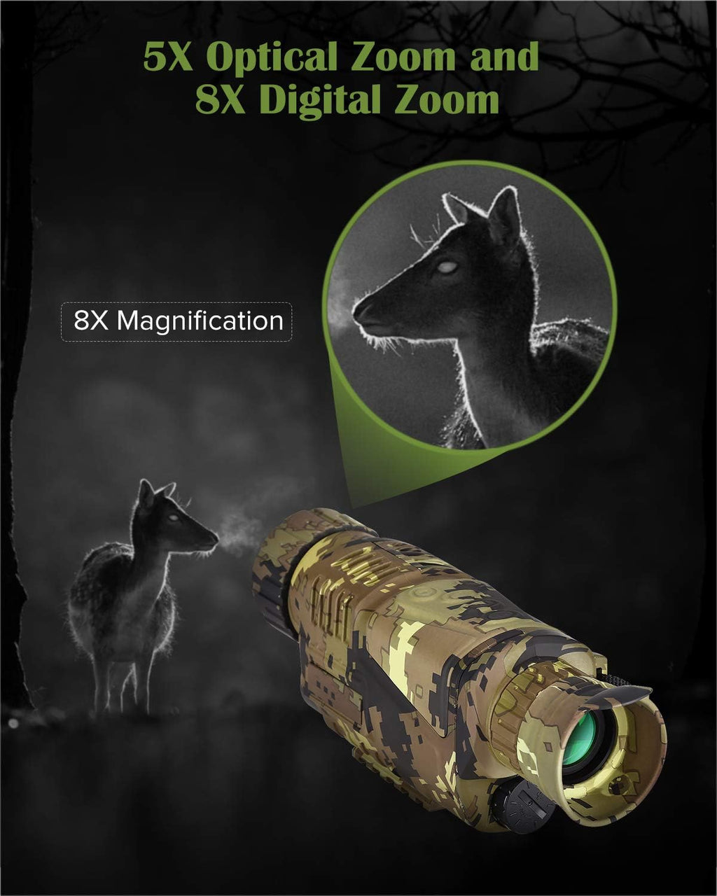 32GB Night Vision Monocular with 32GB Card and 14500 Battery V689542