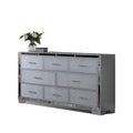 Silver Mirrored Trim 8 Drawers Dresser C8644
