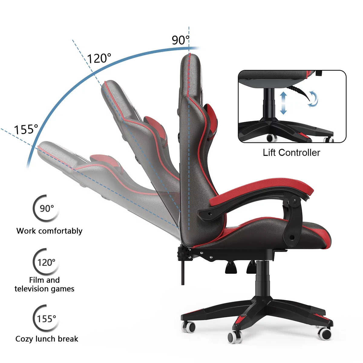Red Adjustable Gaming Chair M77892