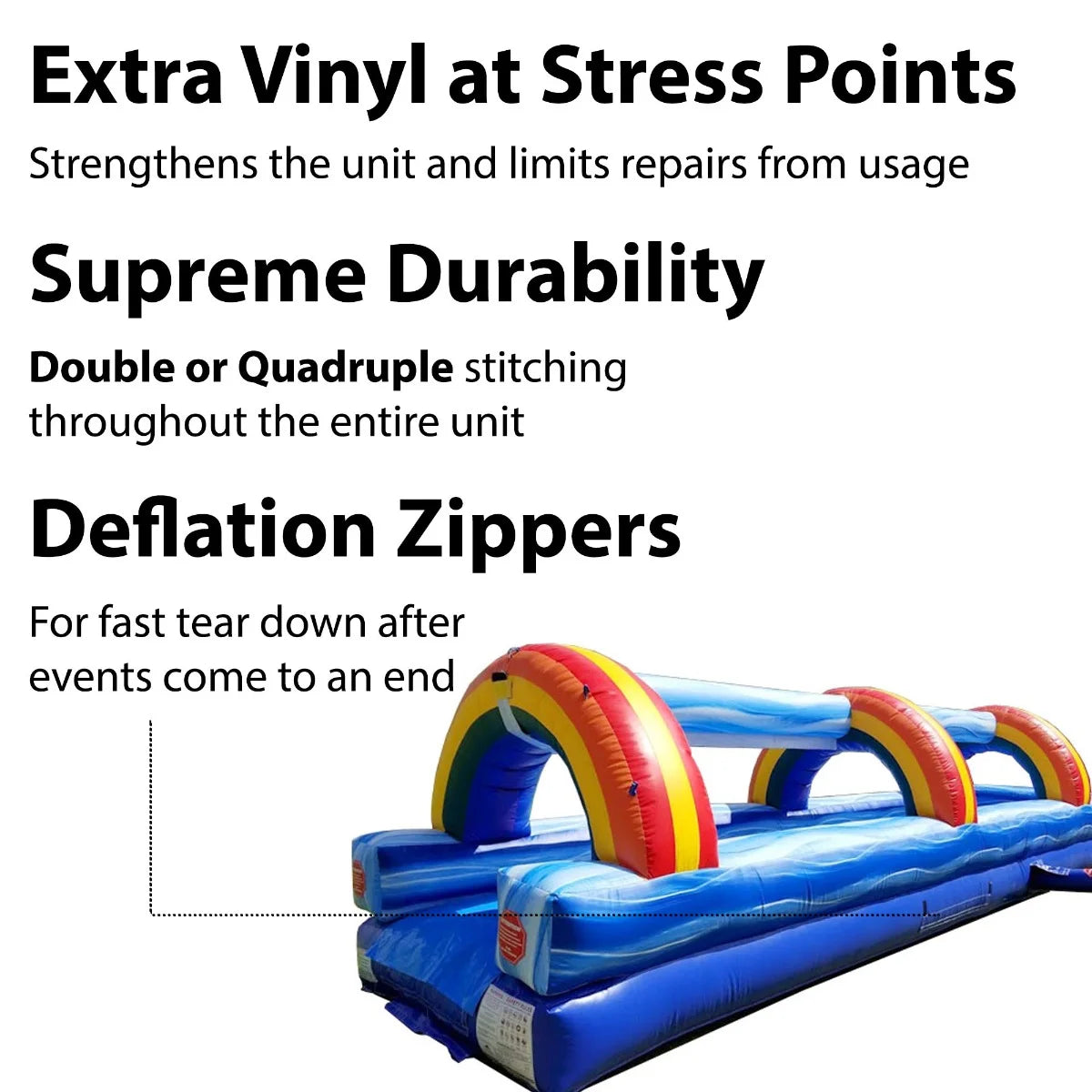 Commercial Inflatable Water Slide Bounce House Slip and Slide Trio J781961