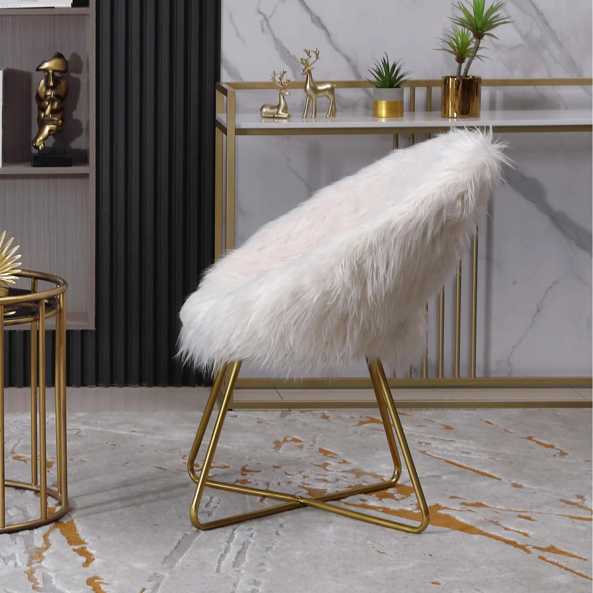 Off-White Bucket Chair F3172