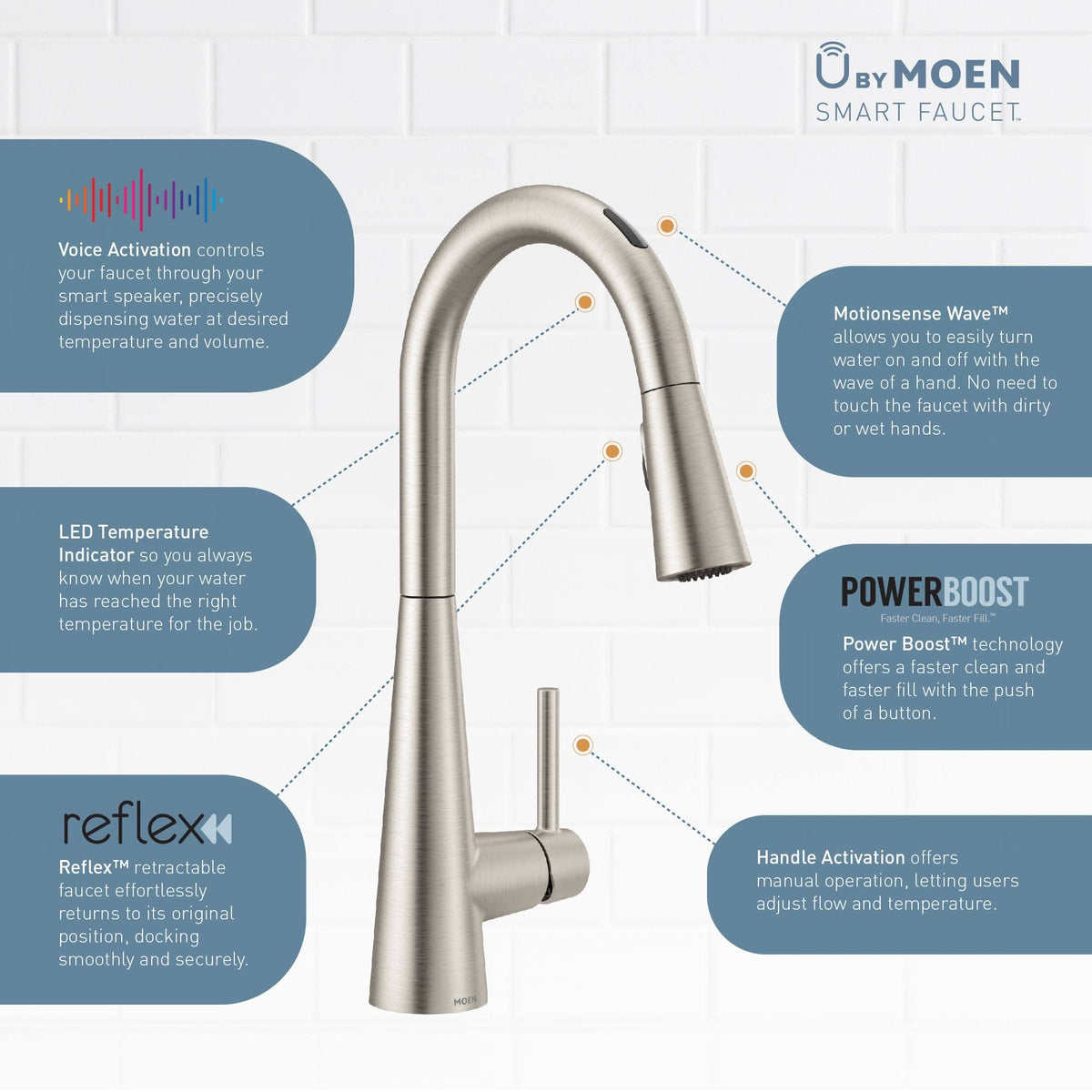 Chrome One-Handle Pulldown Kitchen Faucet D9377