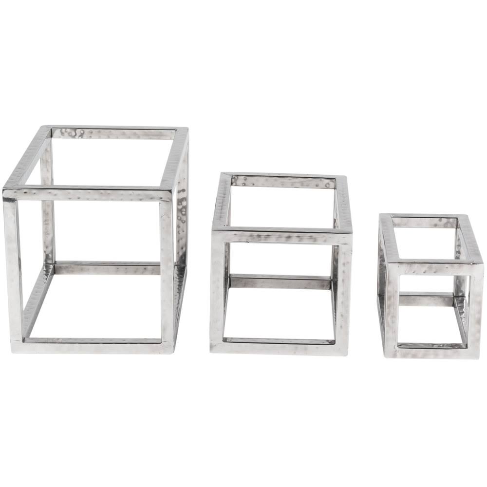 Hammered Stainless Steel Frame Riser Set B276864