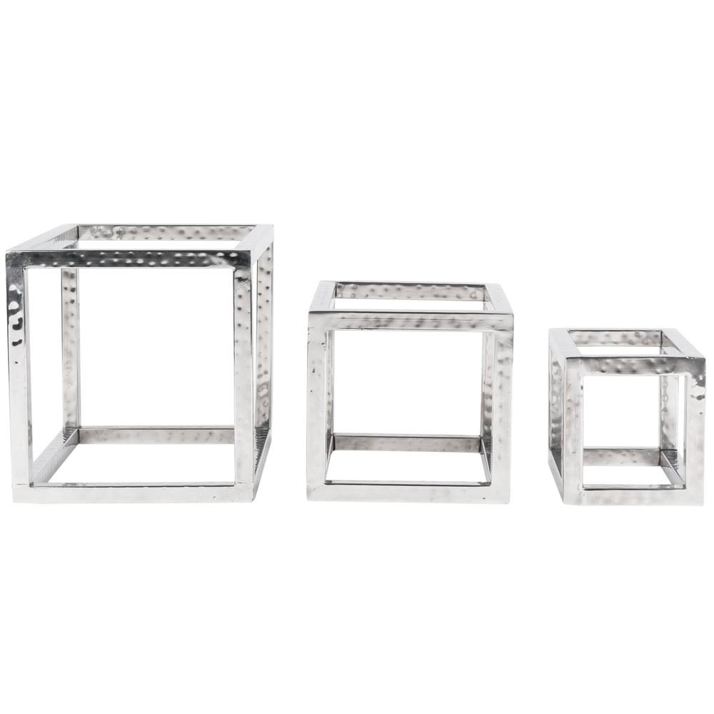 Hammered Stainless Steel Frame Riser Set B276864