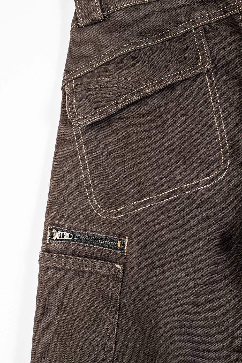Dark Brown Canvas Work Pants O3443