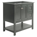 Gray Wood Veneer Bathroom Cabinet H954233