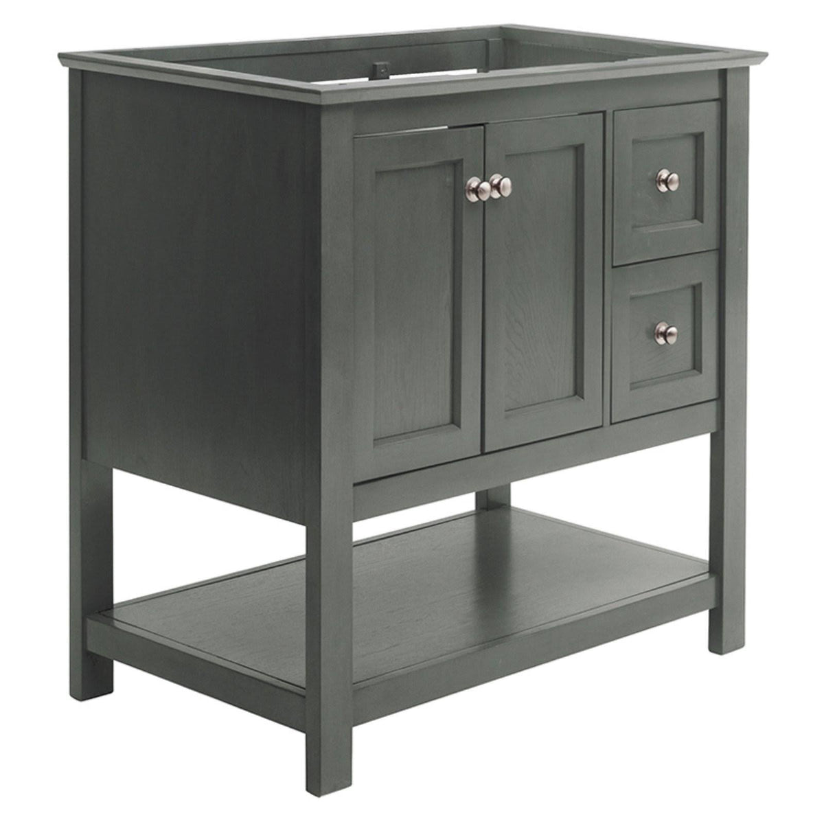 Gray Wood Veneer Bathroom Cabinet H954233