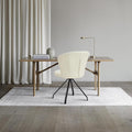 Milk White 360° Swivel PU Vanity Chair T96774