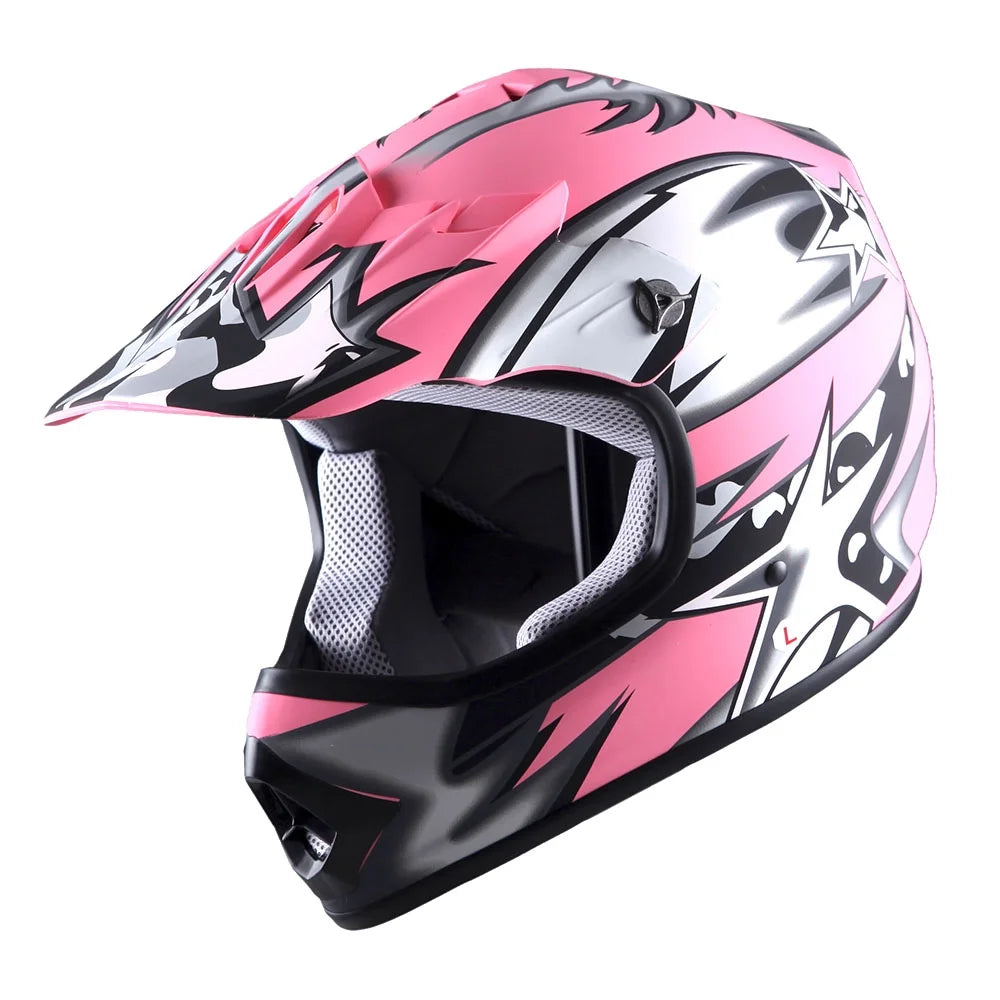 Matt Pink Kids Motocross Helmet Z530795