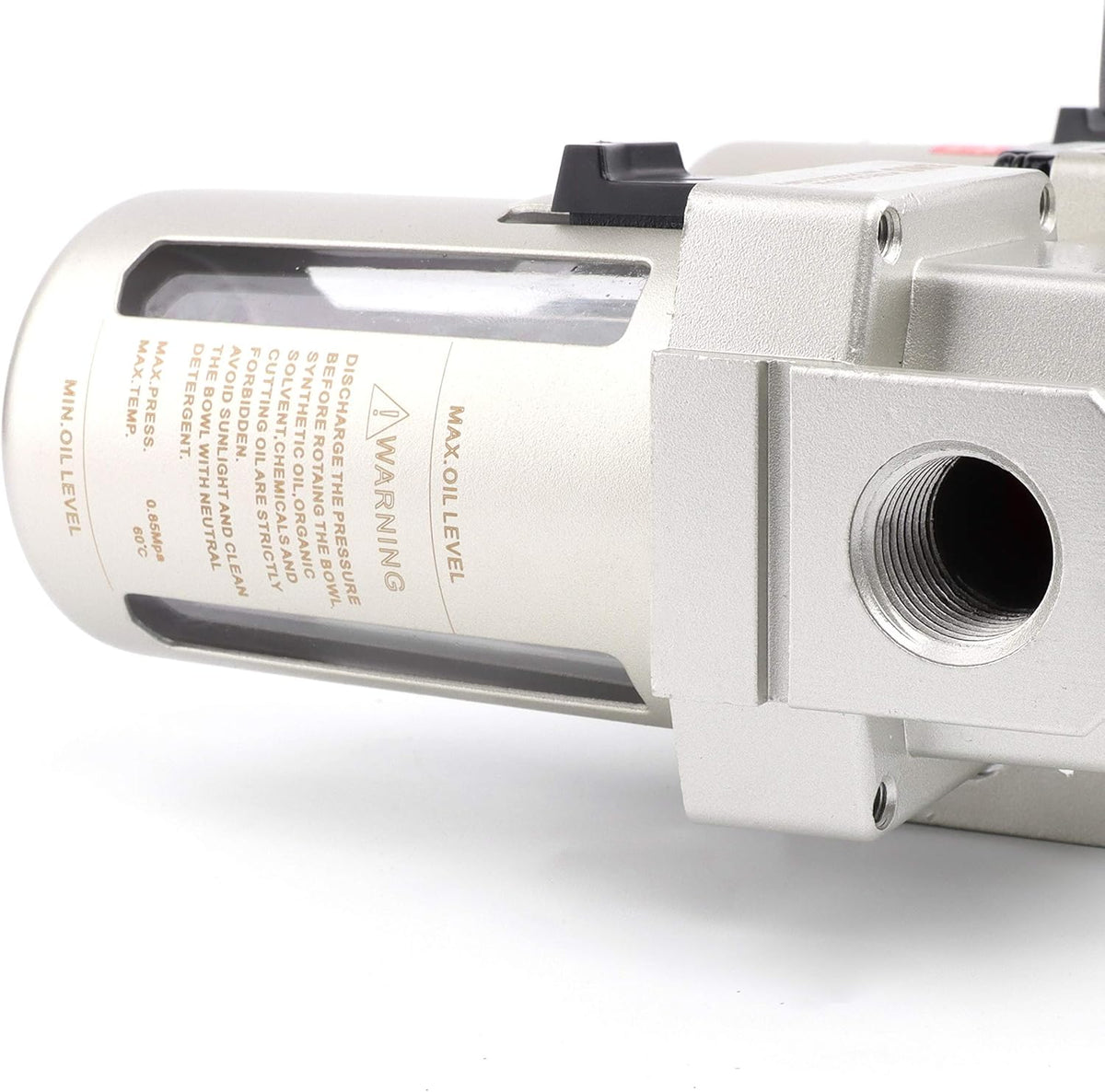Compressed Air Filter Regulator Lubricator 1/4 NPT with Gauge and Bracket F220039