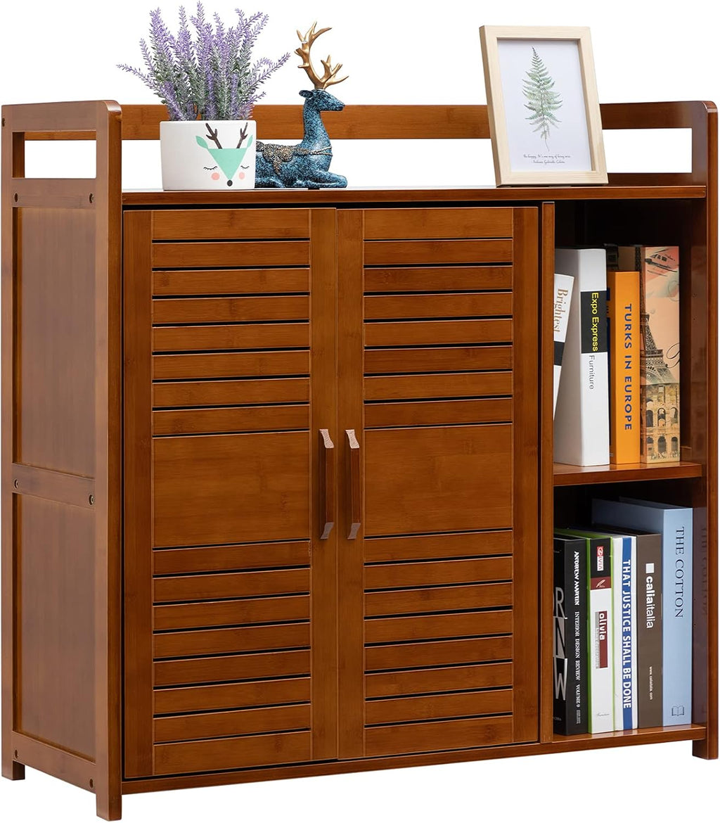 Bamboo Floor Storage Cabinet with 2 Doors U1495