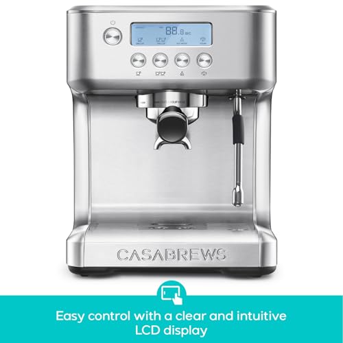 Espresso Machine with LCD Display and Milk Frother V429