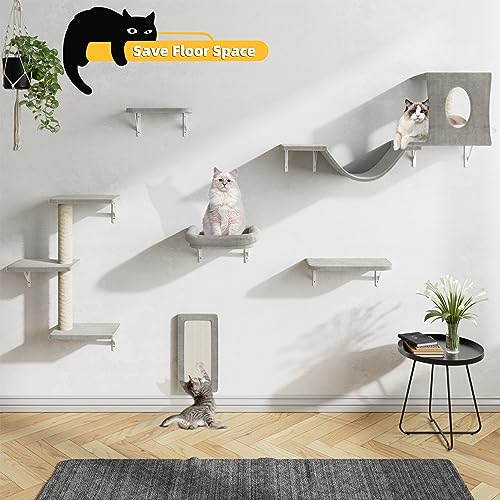 Grey 6pc Cat Wall Furniture Set T494