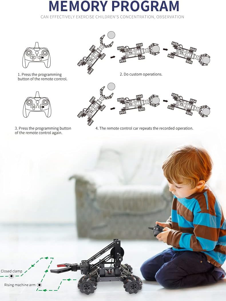 Robot Arm Kit and Remote Control Excavator 3-in 1 Science Kit U208699