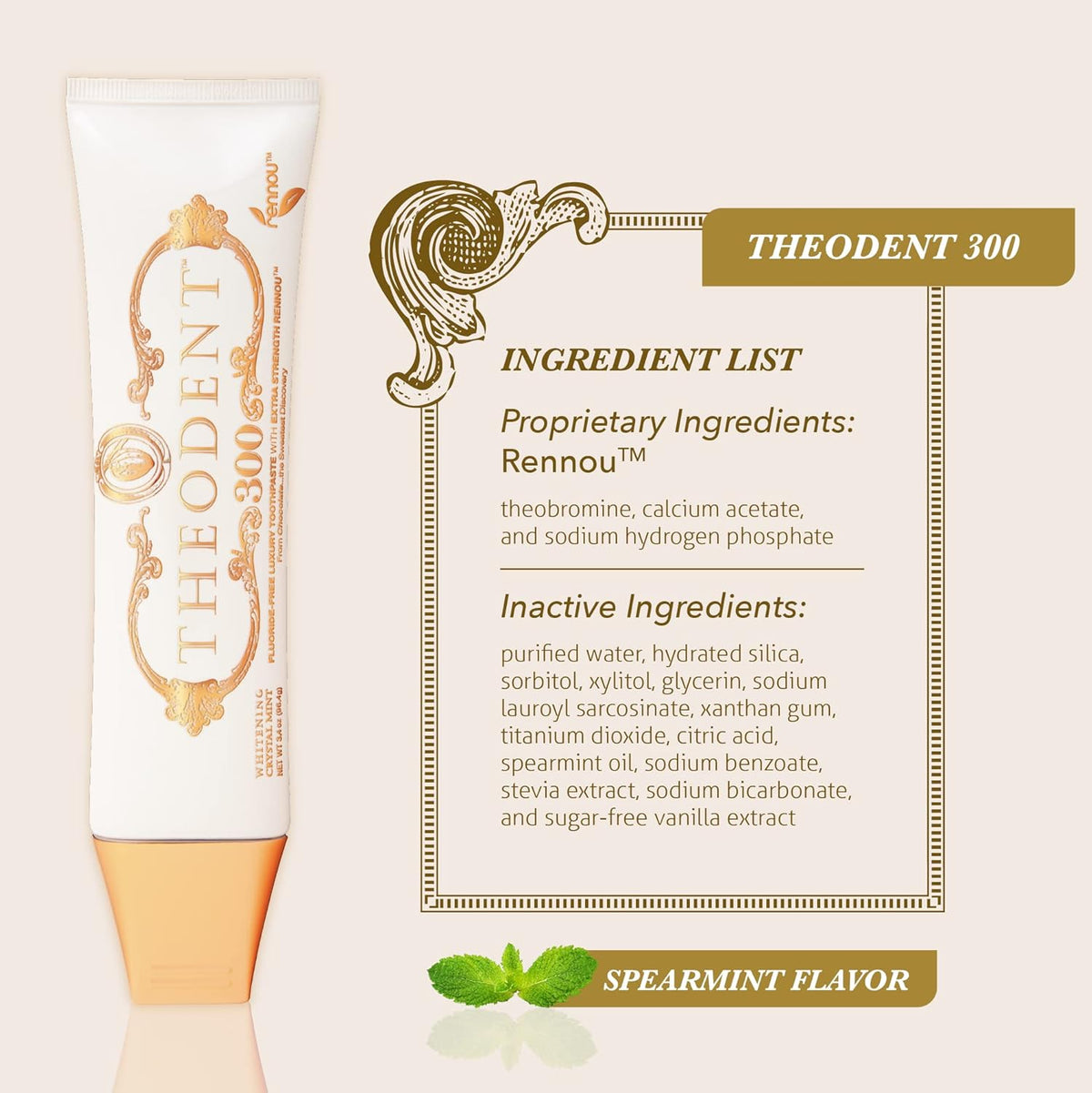 Fluoride-Free Natural Toothpaste, Whitening Crystal Mint 3.4 Ounces M6680