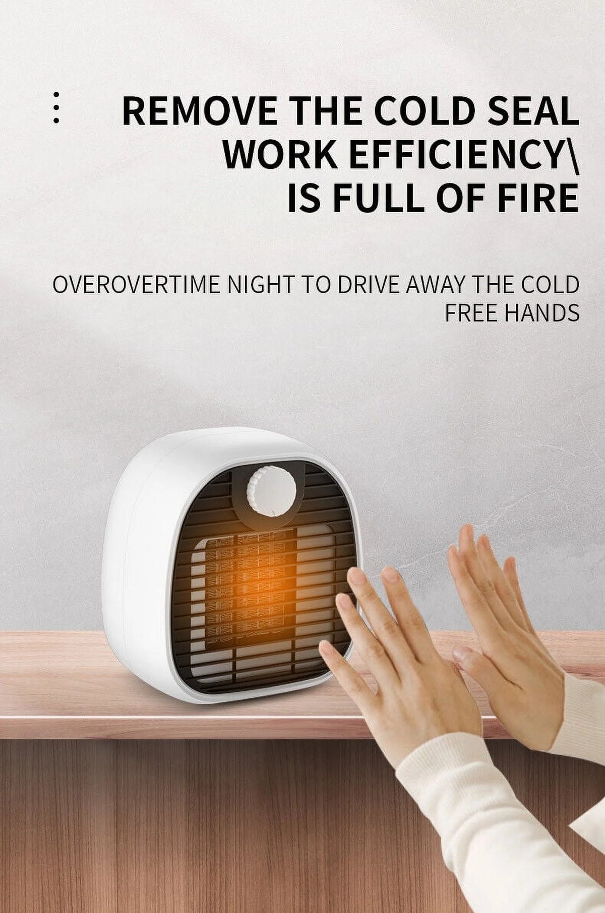 White Ceramic Electric Heater 1000W PTC G4502