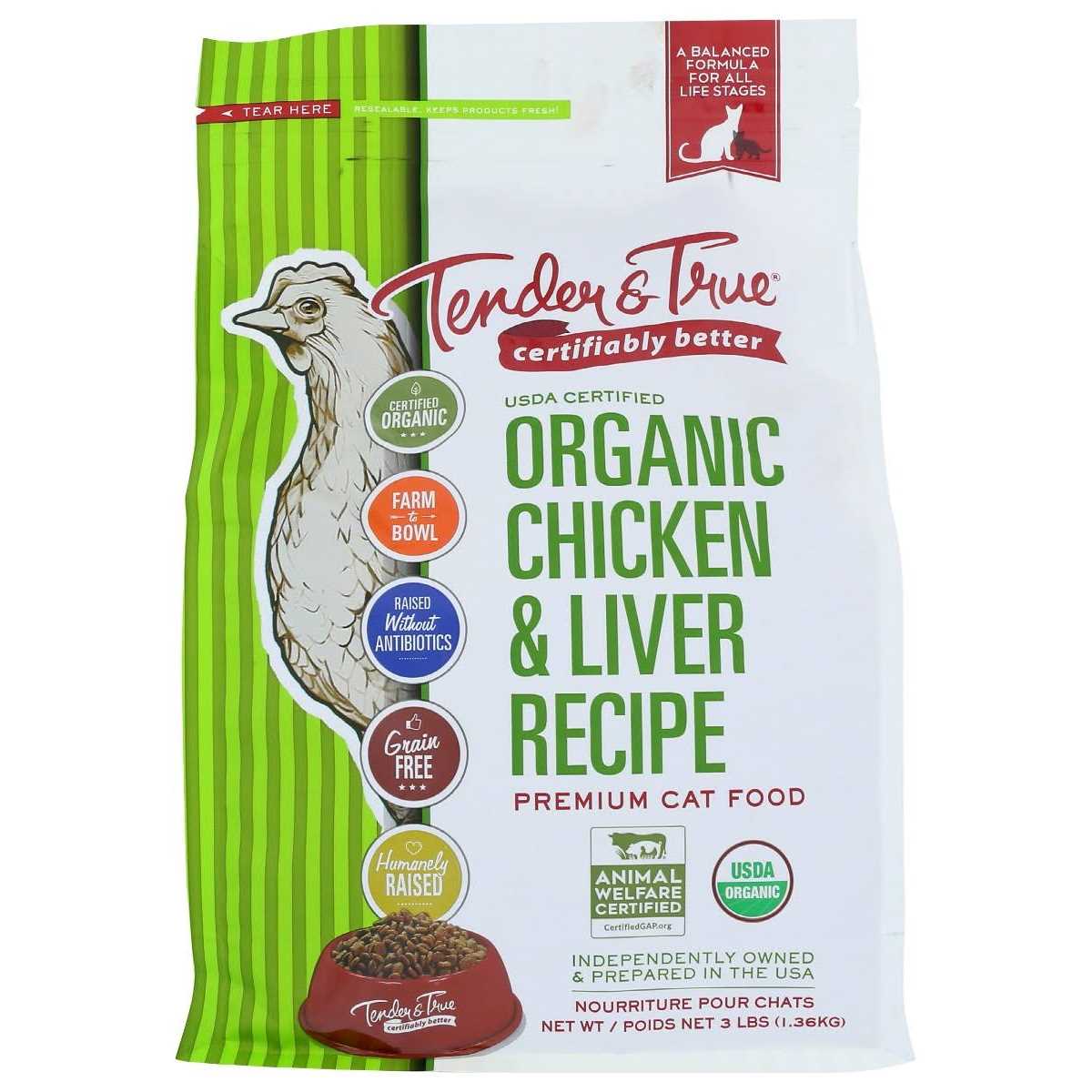 Organic Chicken & Liver Recipe Cat Food G739