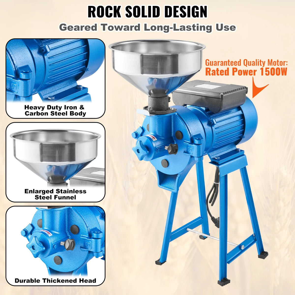 1500W Electric Grain Mill Grinder M529