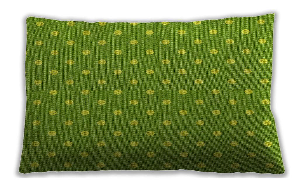 Patterned Outdoor Rectangular Dark Lime Green Lumbar Throw Pillow, 13 inch by 19 inch G3735