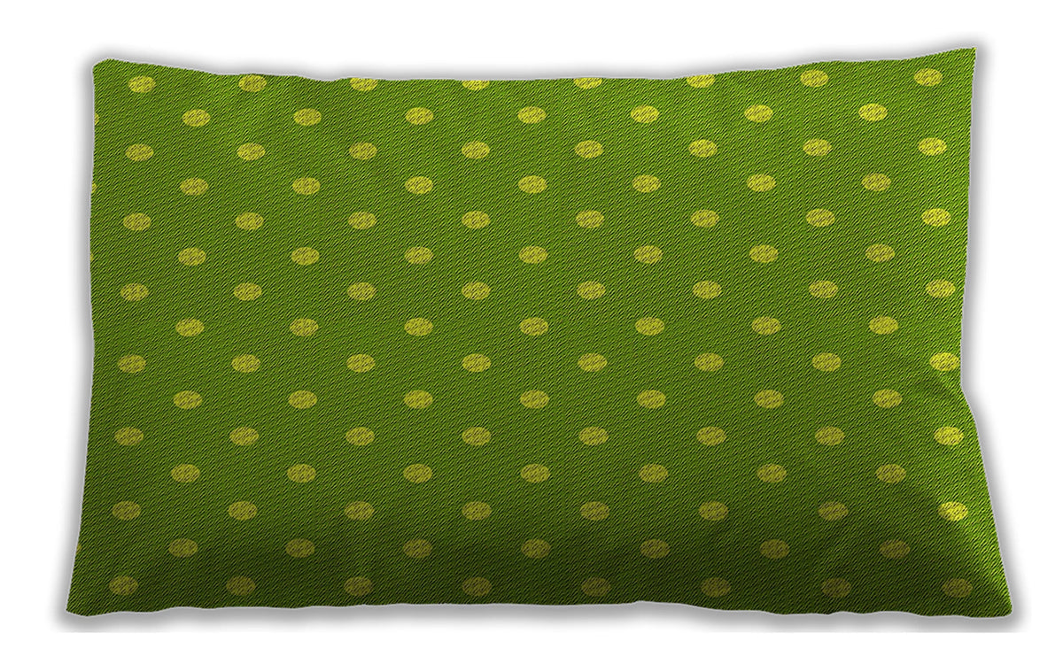 Patterned Outdoor Rectangular Dark Lime Green Lumbar Throw Pillow, 13 inch by 19 inch G3735