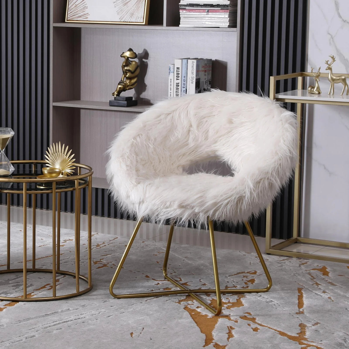 Off-White Bucket Chair F3172