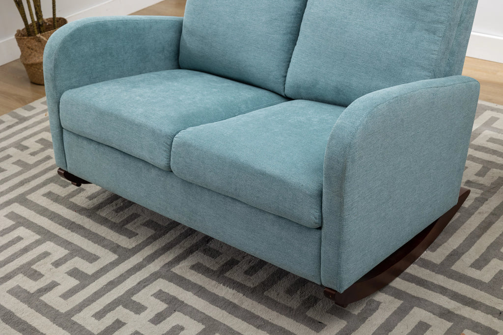 Oversized Upholstered Wingback Rocking Chair X49398