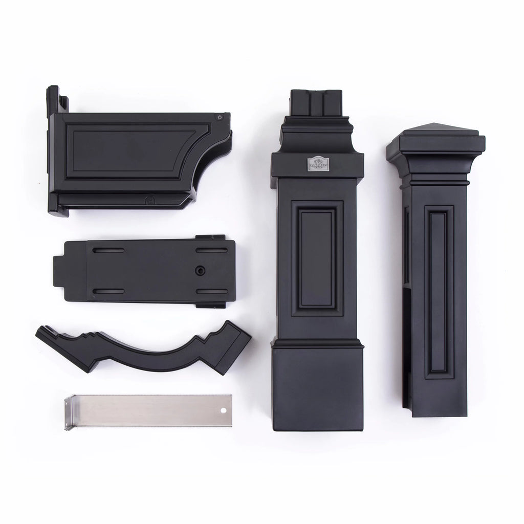 Onyx Black Plastic Mailbox Post Kit D578239