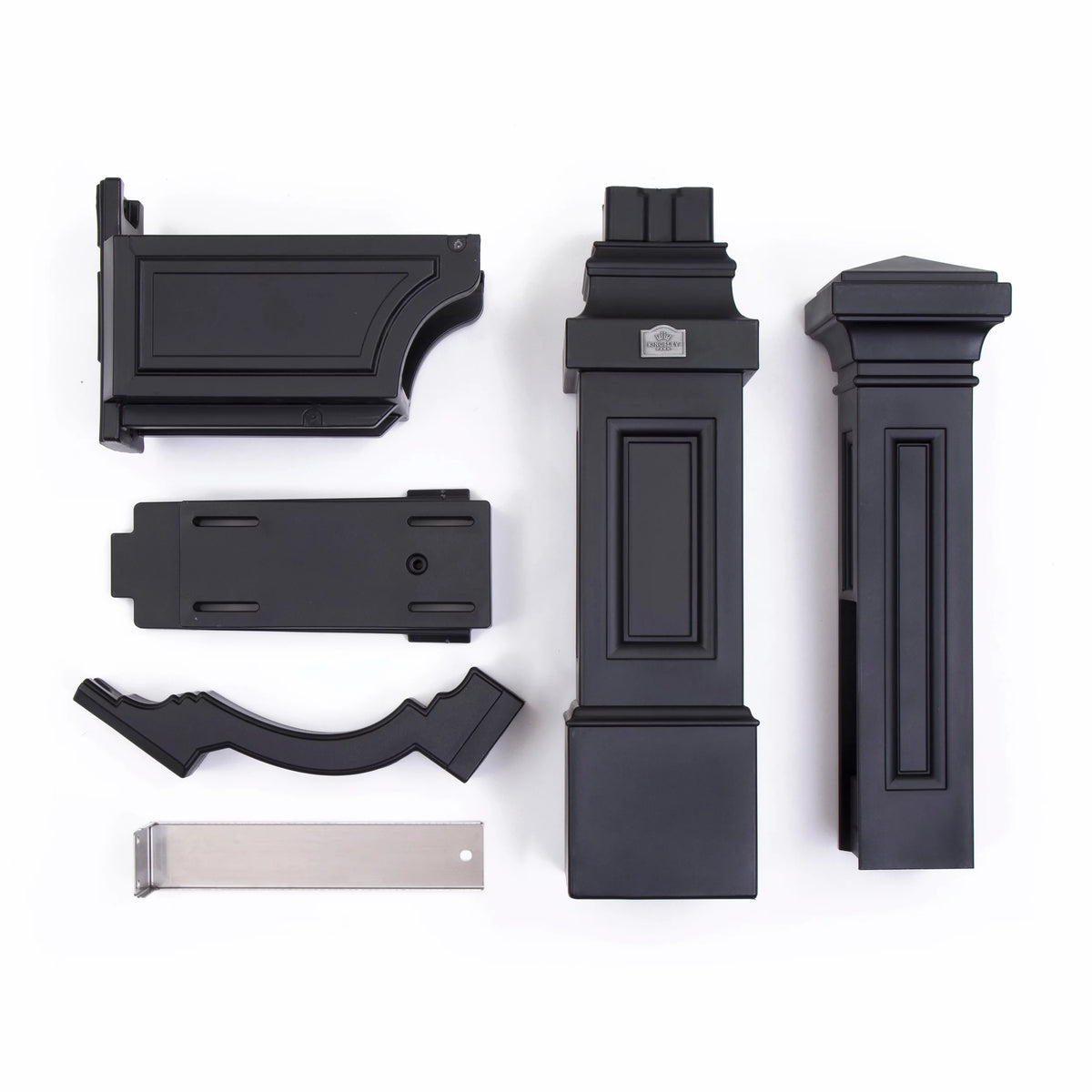 Onyx Black Plastic Mailbox Post Kit D578239