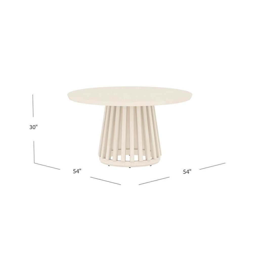 Cream Round Wood Dining Table O496