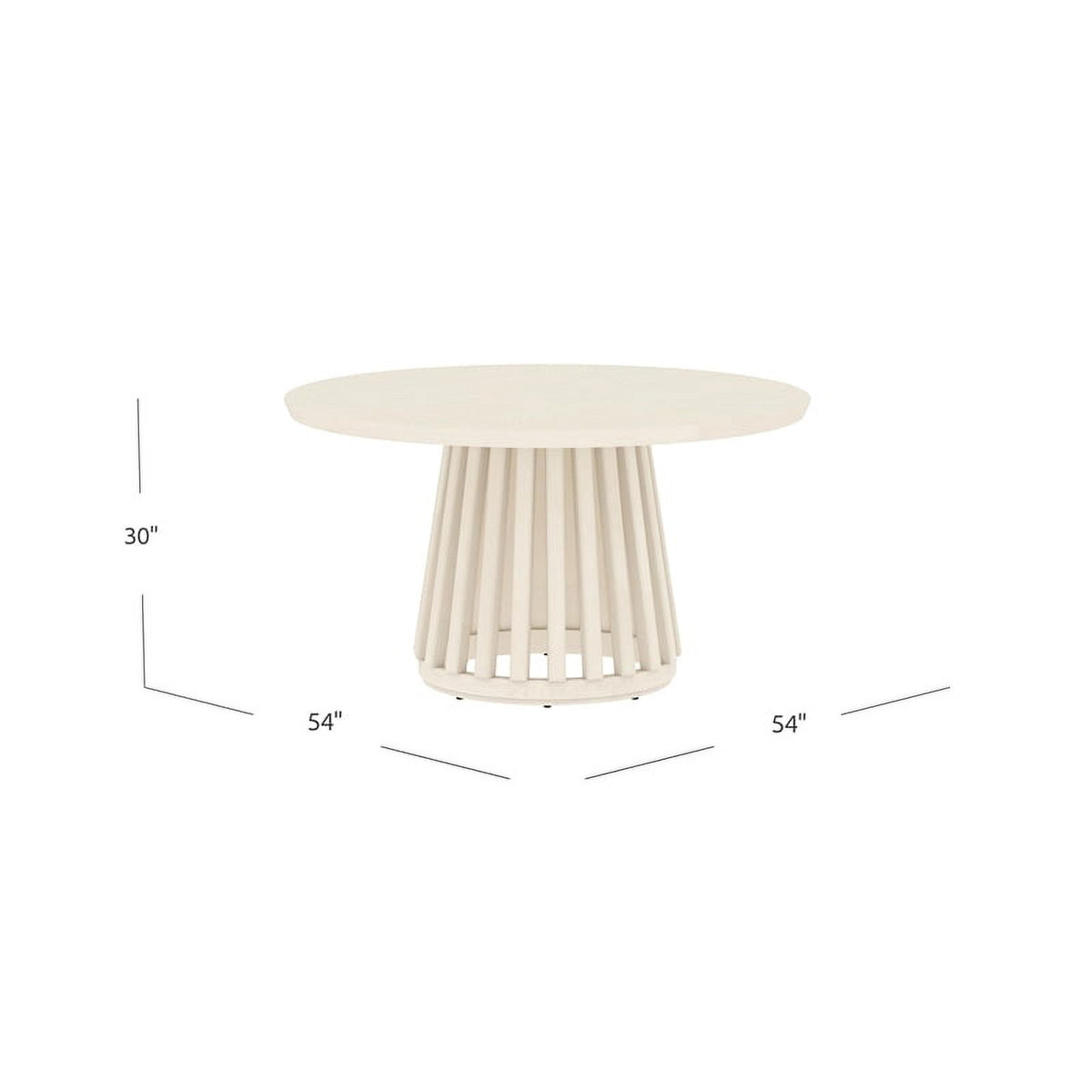 Cream Round Wood Dining Table O496